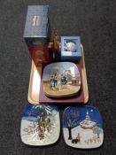 A tray of Disney Showcase collection Reindeer, Wedgwood bauble,