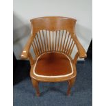 An Edwardian American style desk chair