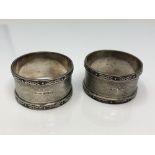 A pair of Lindisfarne silver napkin rings CONDITION REPORT: 67.
