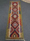 A Maimana Kilim runner 197 cm x 63 cm