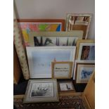 A quantity of framed pictures and prints - B.