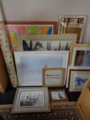 A quantity of framed pictures and prints - B.