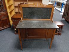 An Edwardian marble topped washstand