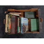 A box of books relating to birds