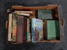 A box of books relating to birds