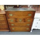 A twentieth century mahogany ship's style secretaire chest CONDITION REPORT: 98cm