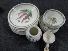 Twenty six pieces of Portmeirion china, decorated with the botanical pattern as is normal,
