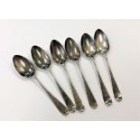 A set of six foreign silver teaspoons CONDITION REPORT: 53g