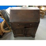 An Edwardian oak bureau