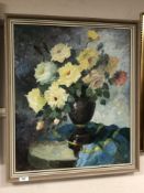 Continental school, still life of flowers,