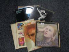 A collection of 9 vinyl L.P. records by David Bowie