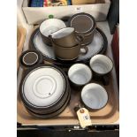 A tray of eighteen pieces of Hornsea Contrast tea and dinner ware