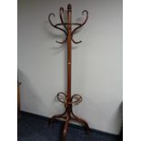 A Bentwood hat and coat stand