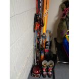 Two pairs of skis by Nordica and atomic, skis,