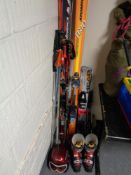 Two pairs of skis by Nordica and atomic, skis,