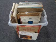 A box of 78's and 45 singles,