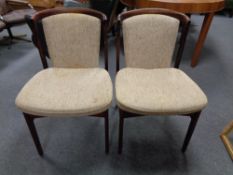 A set of six Danish mid century dining chairs