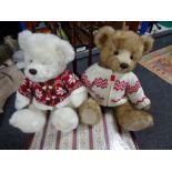 Two Harrod's Christmas bears, 2011 and 2012.