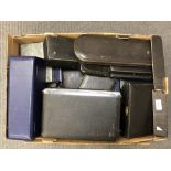 A large quantity of empty boxes for cutlery, tea sets,