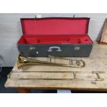 A Regent slide trombone in fitted carry case.