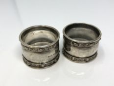A pair of Lindisfarne silver napkin rings CONDITION REPORT: 53.