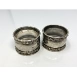 A pair of Lindisfarne silver napkin rings CONDITION REPORT: 53.