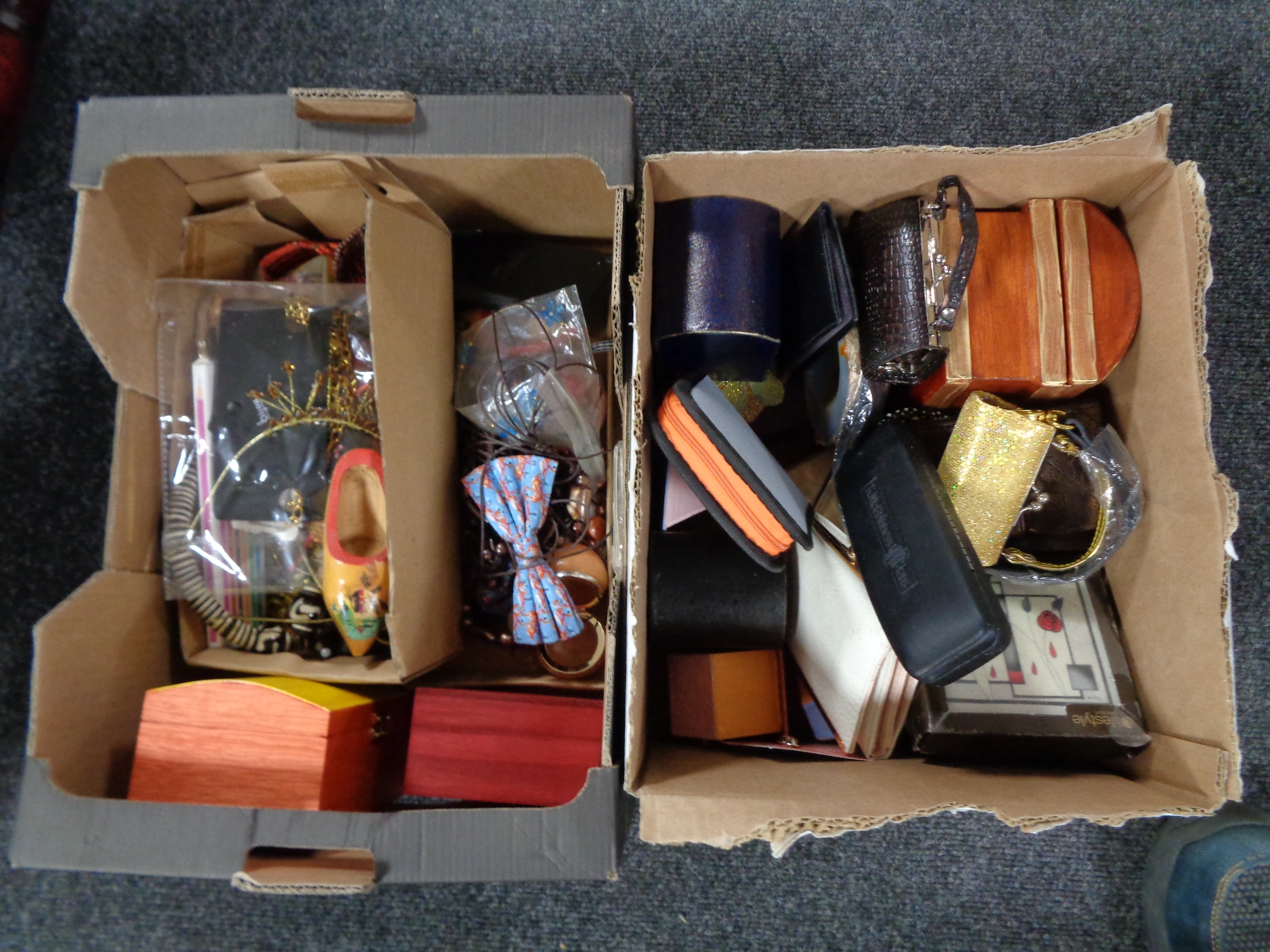 Two boxes of costume jewellery and jewellery boxes - Image 2 of 2