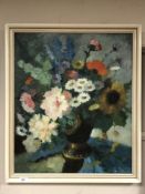 Continental school, still life of flowers,