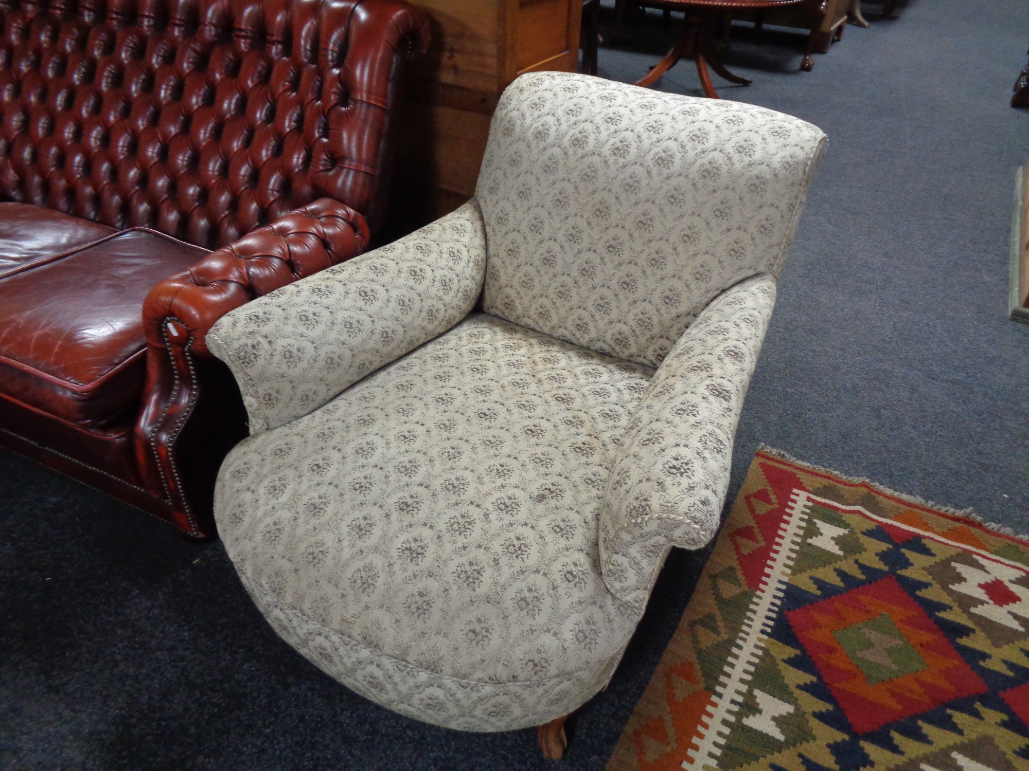 A Victorian oversized armchair