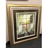 After Ken Howard : Springtime at Oriel, reproduction in colours, numbered 58/175, signed in pencil,