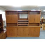 A mid century Danish teak wall unit