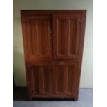 An antique pine painted four drawer cabinet (Af)