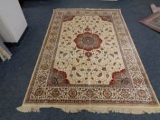 A kashmir medallion rug 240 cm x 160 cm