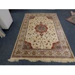 A kashmir medallion rug 240 cm x 160 cm