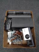 A box of Rollei projector, Philips radio,