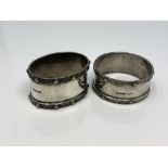 Two Celtic pattern silver napkin rings CONDITION REPORT: 66g