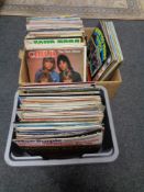 Two boxes of lps - 70's, Elton John, Walker brothers,