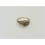 A 9ct gold gem set dress ring, size O CONDITION REPORT: 2.