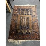 An Afghan prayer rug