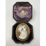 A very fine gold mounted cameo brooch