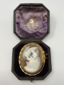 A very fine gold mounted cameo brooch