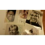 MUSIC, signed photos, inc. Buddy Rich, Johnnie Ray, Perry Como, Fats Domino etc., corner-mounted