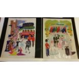 THEATRE, Gilbert & Sullivan, coloured illustrations by Lucille Corcos, removed from A Treasury of