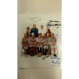 ENTERTAINMENT, signed 8 x 10 colour photo signed by the cast of Dinner Ladies, inc. Victoria Wood,