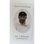 TADDY, County Cricketers, Shields (Leicestershire), Grapnel back, VG