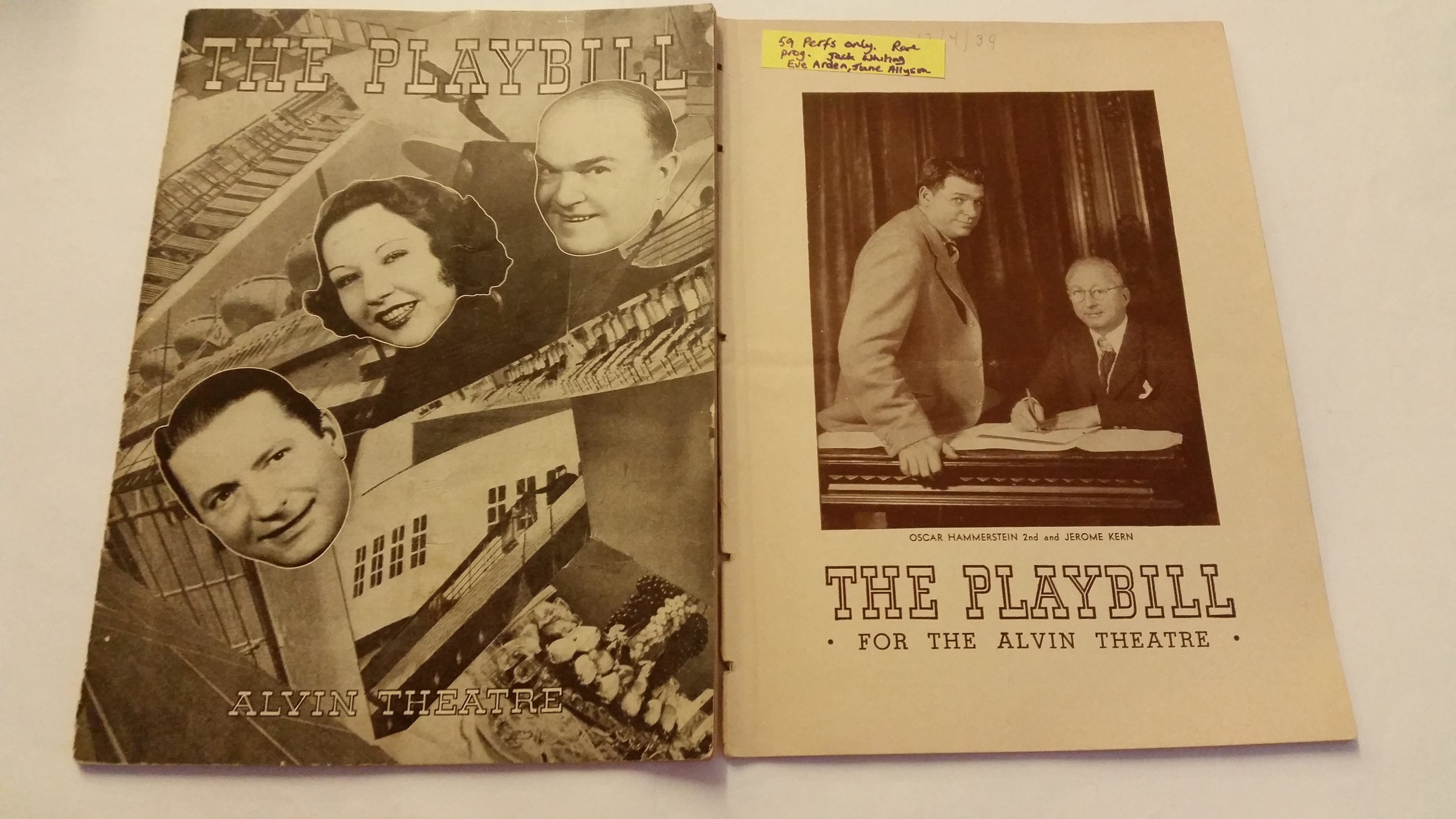 THEATRE, USA Playbills, 1930-40, theatres A-C, musicals, revues, plays, comedy; artists inc. Al