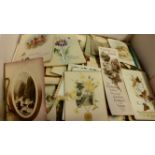 GREETINGS CARDS, Victorian selection, inc. Christmas, Easter, Birthday, New Year; floral, scenes,