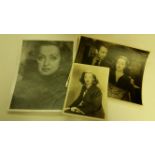 CINEMA, Bette Davis photos, 8 x 10 (2) & smaller, signed (2), VG, 3