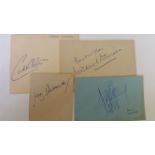 ENTERTAINMENT, signed cards, 6 x 4 and smaller, inc. Jerry Desmond, Robert Glenister, Brian