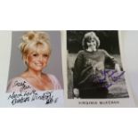 ENTERTAINMENT, signed photos, promotional cards etc., inc. Barbara Windsor, Virginia McKenna,